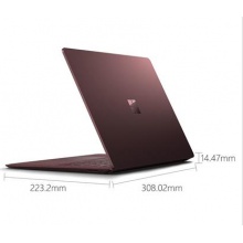 微軟（Microsoft）Surface Laptop超輕薄觸控筆記本（13.5英寸 i7-7660U 16G 512GSSD Windows10S）深酒紅
