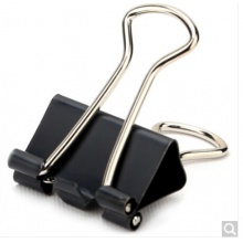 得力(deli)40只19mm黑色長尾票夾 金屬票據(jù)夾燕尾夾鐵夾子 小號8565