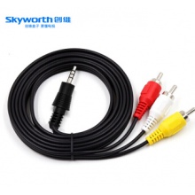 創維（Skyworth） 復合音頻線 一分三蓮花頭音視頻線 AV視頻傳輸線 網絡盒子輸出轉接線 創維盒子 AV線