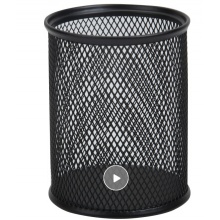 圓形辦公金屬筆筒