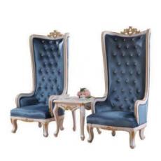 椅子 折疊酒店咖啡廳古典高背椅子公主沙發(fā)椅鳥籠塑料午睡陽(yáng)臺(tái)逍遙躺椅寫生辦公 白色描金2椅