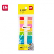 得力25908夾片式指示標貼12x*44mm9條*20張(混色)(包)