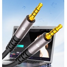 4節(jié)音頻線  1m，2公1母(3.5mm)